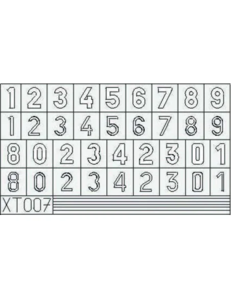 German Number small, 1/35 - Eduard Accessories XT007