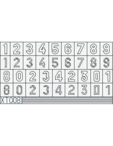 German Number Medium, 1/35 - Eduard Accessories XT008