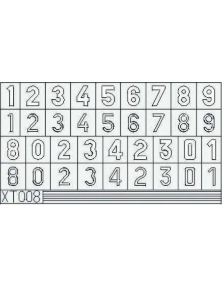 German Number Medium, 1/35 - Eduard Accessories XT008