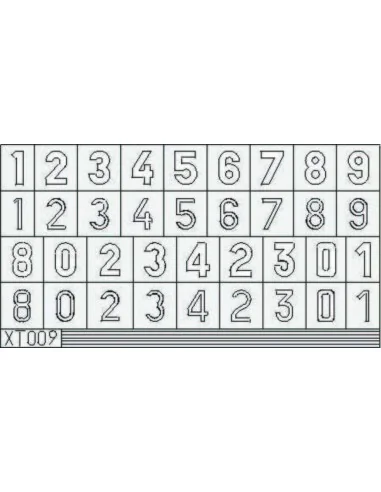 German Numbers Large, 1/35 - Eduard Accessories XT009