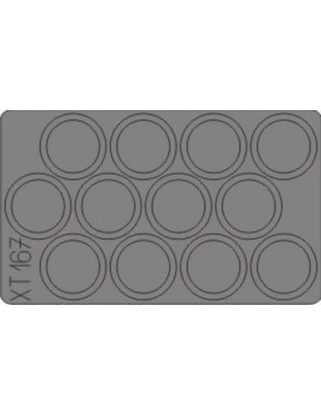 M-7 Mid production wheels masks (DRA), 1/35 - Eduard Accessories XT167