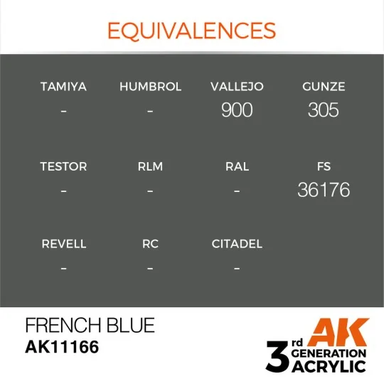 French Blue 17ml - AK Interactive AK11166 French Blue 17ml - AK Interactive AK11166