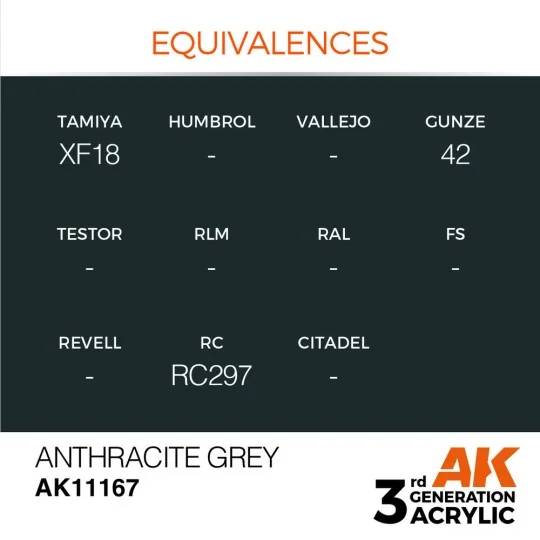 Anthracite Grey 17ml - AK Interactive AK11167