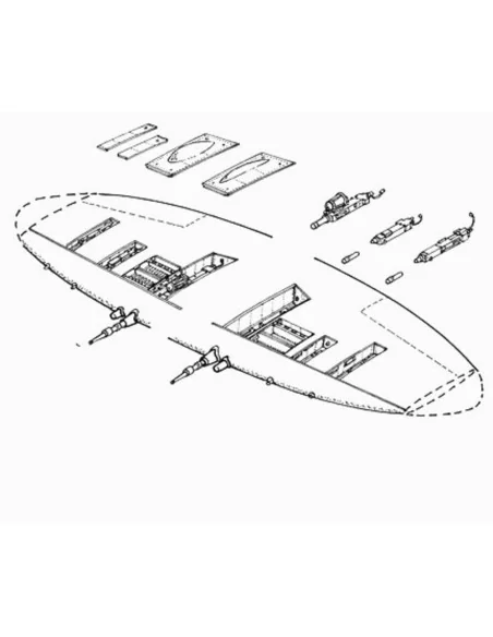 Spitfire Mk.IX Waffen Set, 1/48 - CMK 129-4105
