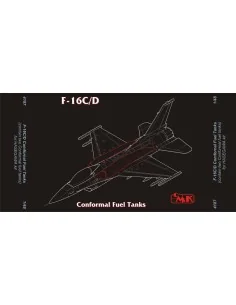 F-16C/D Conformal Fuel Tanks für Hasegawa-Bausatz, 1/48 - CMK 129-4187