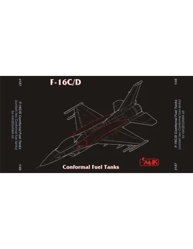 F-16C/D Conformal Fuel Tanks für Hasegawa-Bausatz, 1/48 - CMK 129-4187
