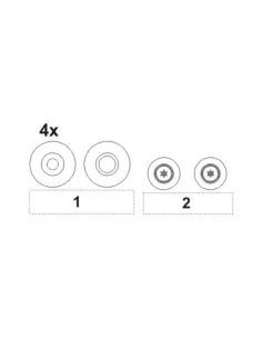 TSR-2 Wheels Set für Airfix Bausatz, 1/48 - CMK 129-4229
