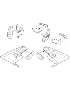 Spitfire Mk.I Control surfaces set (TAM), 1/48 - CMK 129-4265