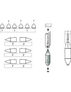 WWII Soviet Bombs FAB 100kg (6pcs), 1/48 - CMK 129-4270 2