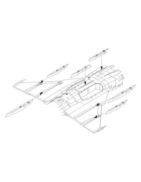 [NO_DESC] JAS-39C Gripen-Correction Wing racks, 1/48 - CMK 129-4304