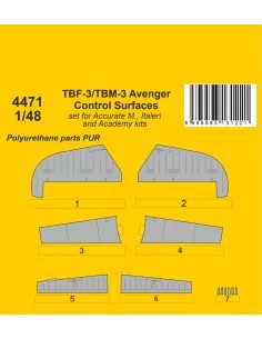 TBF-3/TBM-3 Avenger Control Surfaces, 1/48 - CMK 129-4471