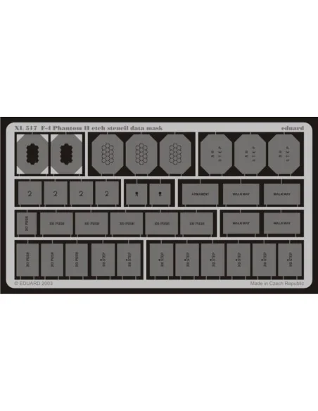 F-4 Phantom II etch stencil data mask - Eduard Accessories XL517