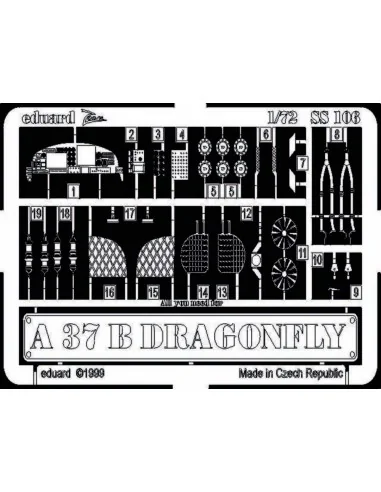 A-37 B Dragonfly, 1/72 - Eduard Accessories SS106