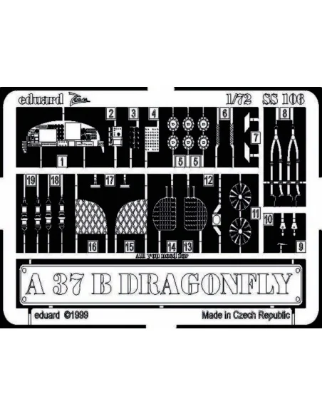 A-37 B Dragonfly, 1/72 - Eduard Accessories SS106