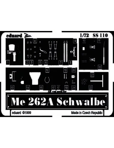 Me-262 A Schwalbe, 1/72 - Eduard Accessories SS110