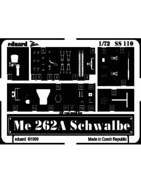 Me-262 A Schwalbe, 1/72 - Eduard Accessories SS110
