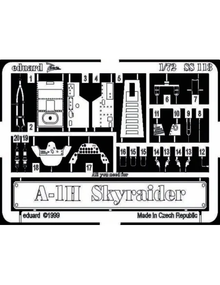 [NO_DESC] A-1H Skyraider, 1/72 - Eduard Accessories SS113