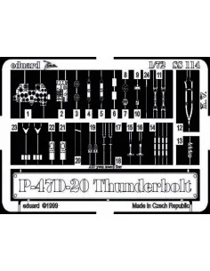 P-47D-20 Thunderbolt für Academy Bausatz, 1/72 - Eduard Accessories...