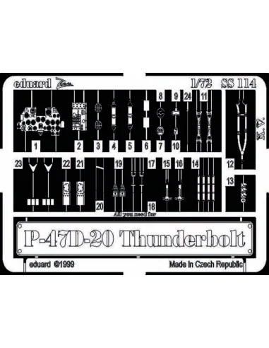 [NO_DESC] P-47D-20 Thunderbolt für Academy Bausatz, 1/72 - Eduard A...