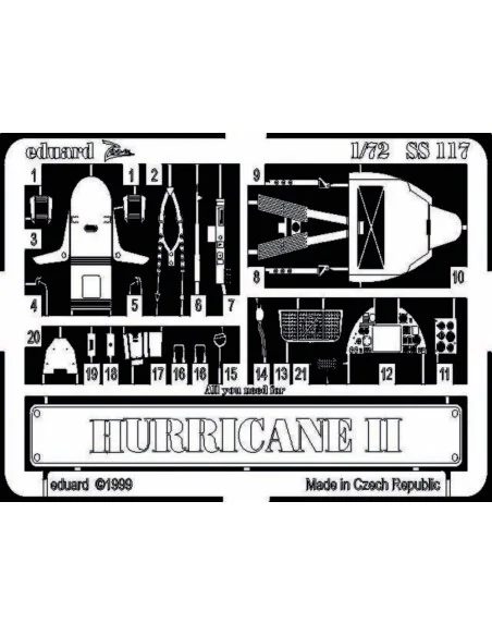 Hurricane II, 1/72 - Eduard Accessories SS117