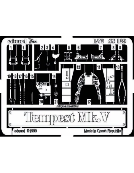 Tempest Mk.V, 1/72 - Eduard Accessories SS129