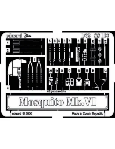 DH.98 Mosquito Mk.VI, 1/72 - Eduard Accessories SS137