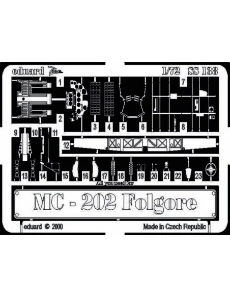MC-202 Folgore, 1/72 - Eduard Accessories SS138