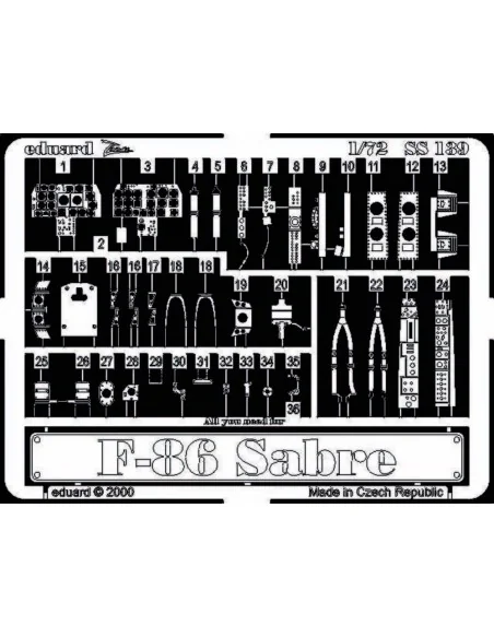 F-86, 1/72 - Eduard Accessories SS139