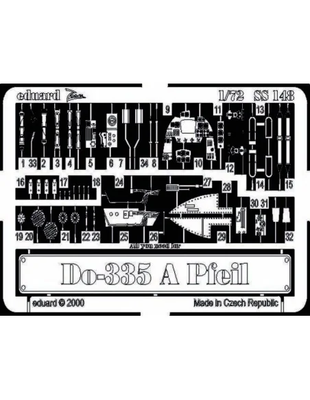 Do-335 A Pfeil, 1/72 - Eduard Accessories SS148
