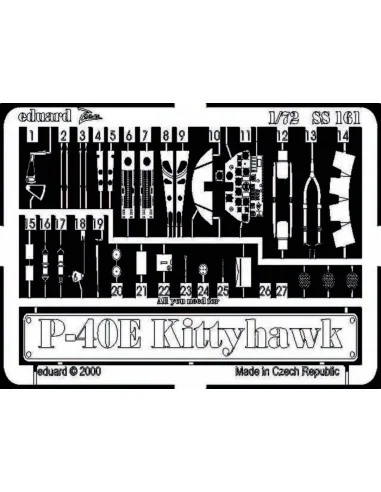 P-40E Kittyhawk, 1/72 - Eduard Accessories SS161