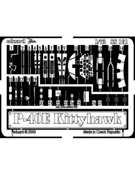 P-40E Kittyhawk, 1/72 - Eduard Accessories SS161
