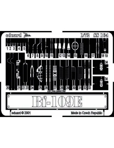 Bf-109E, 1/72 - Eduard Accessories SS164