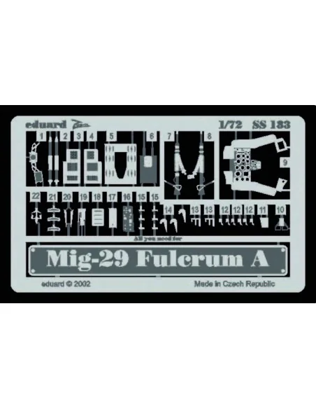 MiG-29 Fulcrum A, 1/72 - Eduard Accessories SS183