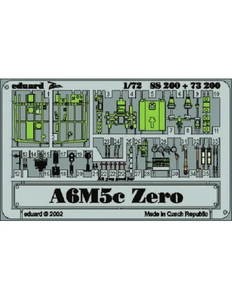 A6M5c Zero, 1/72 - Eduard Accessories SS200