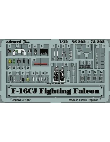 [NO_DESC] F-16CJ Fighting Falcon, 1/72 - Eduard Accessories SS202
