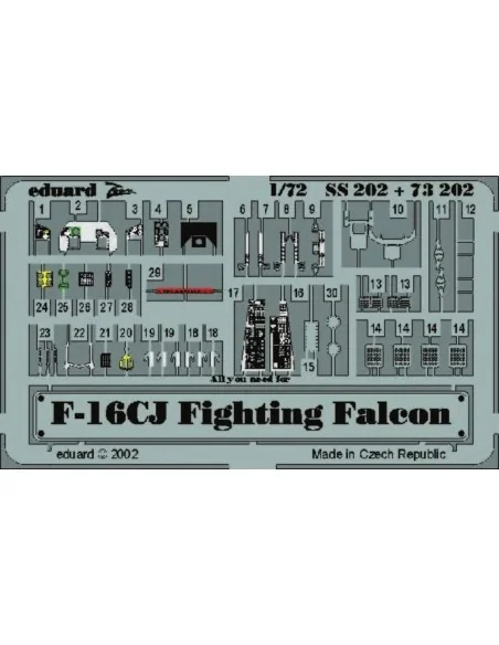 [NO_DESC] F-16CJ Fighting Falcon, 1/72 - Eduard Accessories SS202