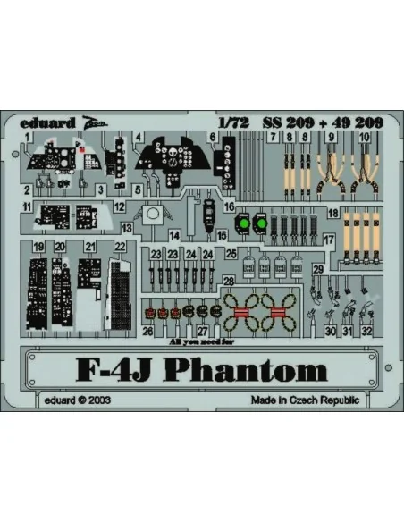 F-4J Phantom II, 1/72 - Eduard Accessories SS209