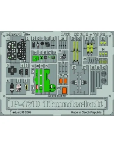 P-47D-30 Thunderbolt, 1/72 - Eduard Accessories SS211