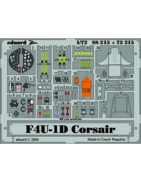 F4U-1D Corsair, 1/72 - Eduard Accessories SS215