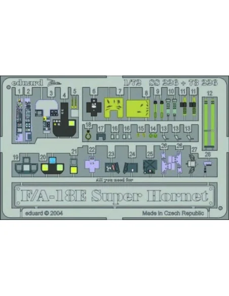 F-18E Super Hornet, 1/72 - Eduard Accessories SS226