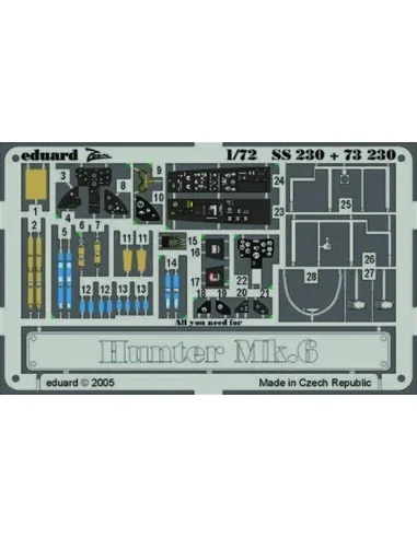 [NO_DESC] Hunter Mk.6 für Revell Bausatz, 1/72 - Eduard Accessories...