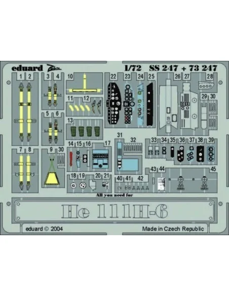 Heinkel He 111 H-6, 1/72 - Eduard Accessories SS247