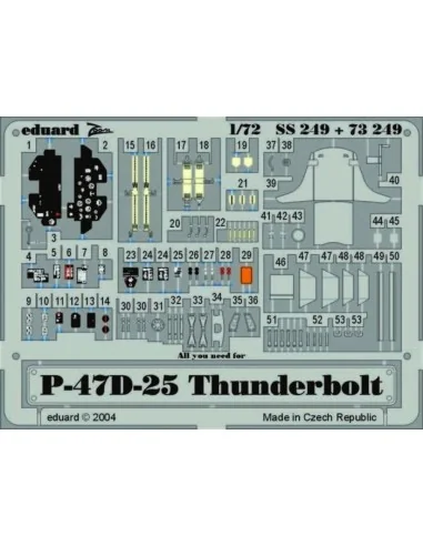 P-47D-25 Thunderbolt, 1/72 - Eduard Accessories SS249