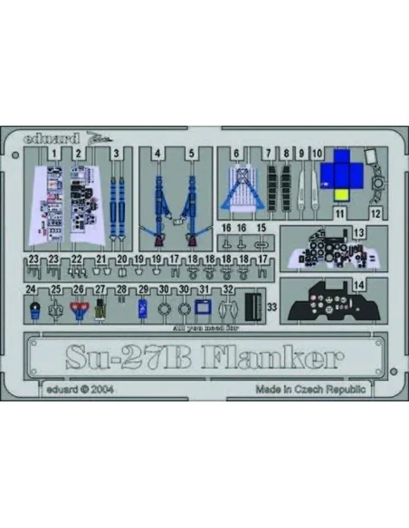 Su-27B Flanker, 1/72 - Eduard Accessories SS251