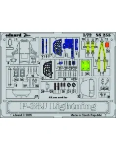 P-38J Lightning für Academy Bausatz, 1/72 - Eduard Accessories SS255