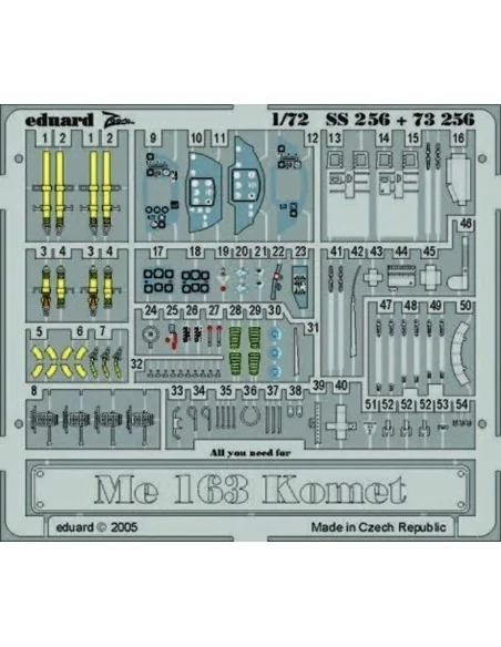 Me 163 Komet, 1/72 - Eduard Accessories SS256