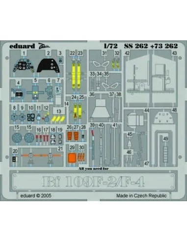 Bf 109F-2/F-4, 1/72 - Eduard Accessories SS262