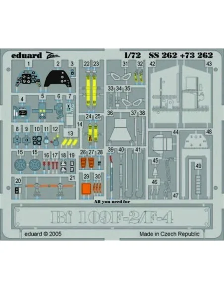Bf 109F-2/F-4, 1/72 - Eduard Accessories SS262