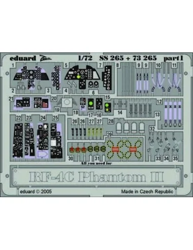 RF-4C Phantom II SS265, 1/72 - Eduard Accessories SS265