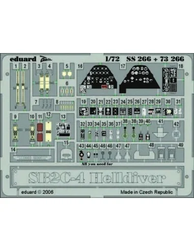 SB2C-4 Helldiver für Academy Bausatz, 1/72 - Eduard Accessories SS266
